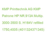 Kmp Patrone Hp NR.913A Multip.3000-3500 S. H164V Hybrid-Chip Refilled 1750,4005