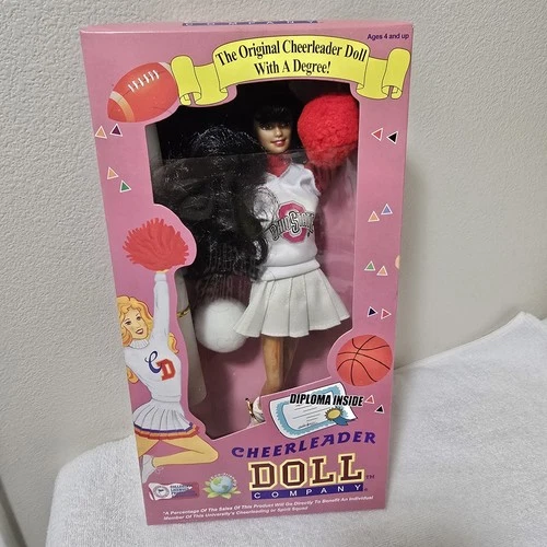 VTG Cheerleader Doll Ohio State Buckeye Cheerleader Barbie w/ Diploma READ