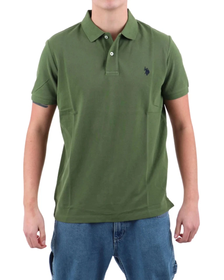 Camiseta U.S. Polo Assn. King 67355 Camisa Polo  Algodón Verde - Imagen 2 de 4