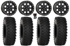 System 3 SB-7 Bdlk 15"Wheels Bk (4+3) 32"ATX470 Tires Polaris RZR Turbo R & ProR