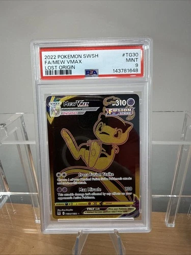 2022 Pokémon Sword and Shield Full Art Mew VMax Lost Origin PSA 9