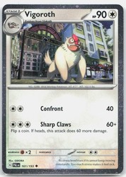 Vigoroth (Cosmos Holo) 161/193 Paldea Evolved