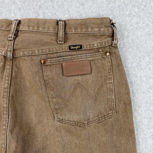 Vintage Wrangler Jeans Mens 38x30 (Fits 38x29) Brown Cowboy Cut Made In USA