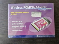 GigaFast Ethernet Wireless PCMCIA Adapter 11Mbps WF721-AEX New in Box