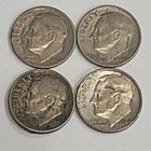 Pre-64 Roosevelt Dimes. 90% Silver Lot Of 4  USA MINT