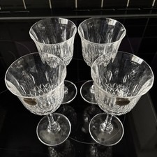 4 x Concerto Design Capri 24% Lead Italian Crystal Wine Glasses 17cm Excellent