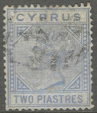Cyprus. 1881 QV. 2pi Used. Crown CC W/M SG 13