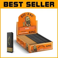 Natural Flax Papers: King Size Rolling Sheets, 32 Per Booklet - Carton of 24