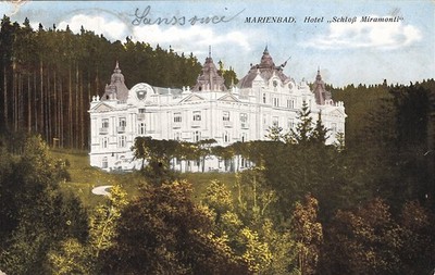 918621) Postcard Bohemia-Marienbad, Hotel Castle Miramonti