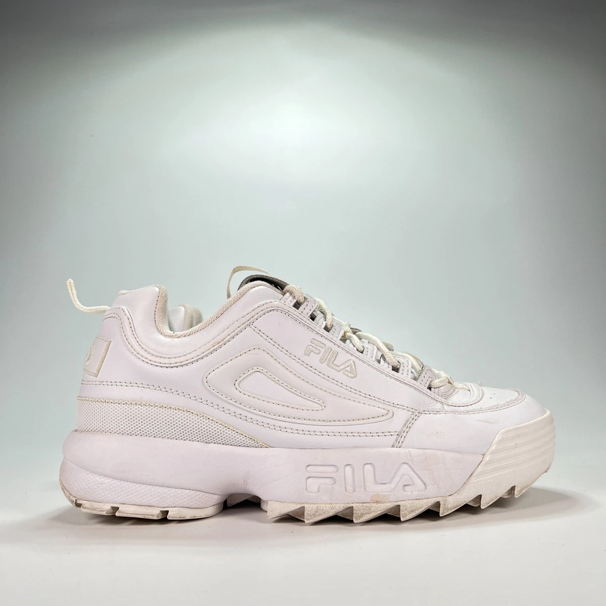 adidas gazelle silver green womens Fila Disruptor II Premium 5XM02263-100 Womens White Lifestyle Sneakers main image 1