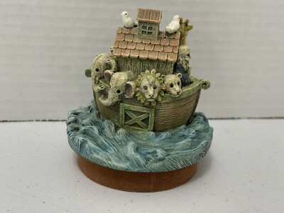 A GIFT FOR THE HOME ''T-1 NOAH TOPPER'' CANDLE JAR TOPPER MEDIUM LARGE NOAH'S ARK