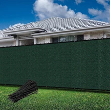 4FT Tall Fence Privacy Screen Shade Cover Windscreen Mesh Garden-Green Anti-UV