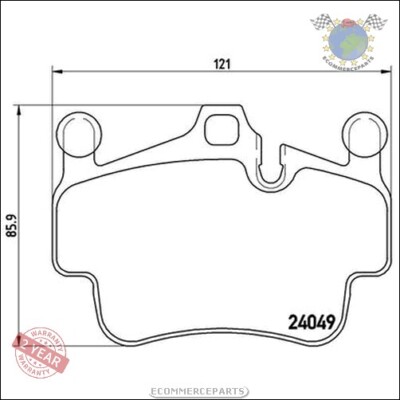 Kit Bremsbeläge Brembo Vorderachse für PORSCHE BOXSTER CAYMAN 911 D