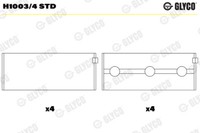 Glyco H1003/4 STD Kurbelwellenlager For MERCEDES-BENZ MERCEDES-BENZ (Bbdc)