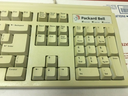 Packard Bell Keyboard Model 5130 Vintage Mechanical 90's PS/2 Connector - Picture 4 of 6