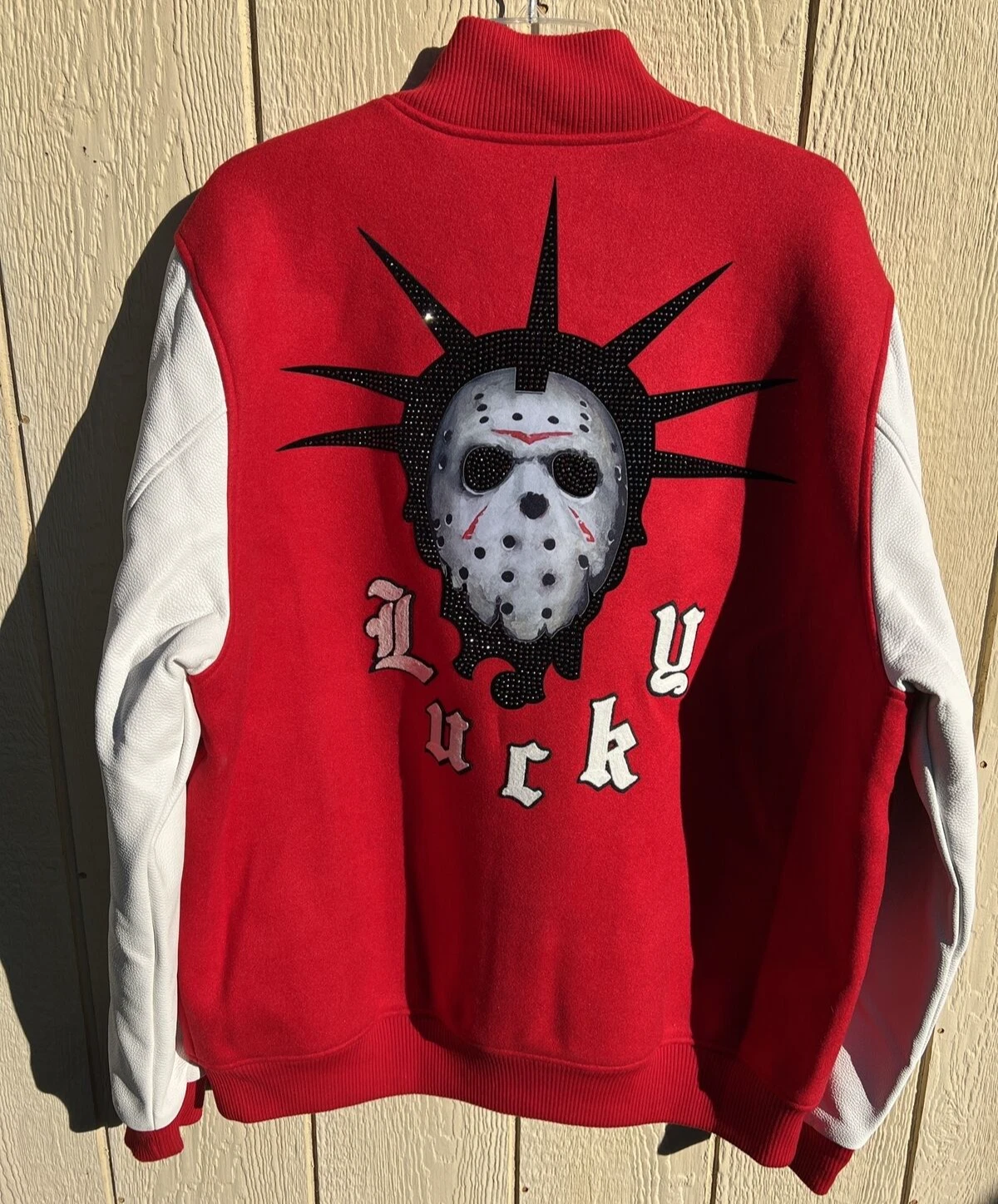 New Roku Studio Red "Ghost Town" Varsity Jacket Mens Size 3XL image 9