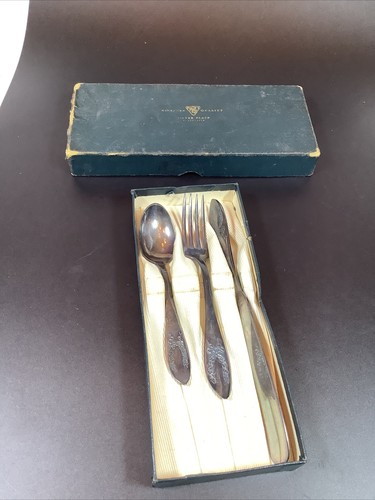 Vintage Rockford S P Co 5 Star FairOaks SilverPlate 3 PC Boxed Set EBay