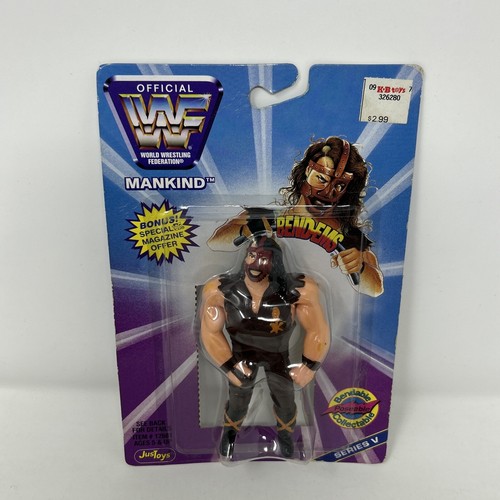 WWF WWE Just Toys Mankind Mick Foley Bend-ems Wres...