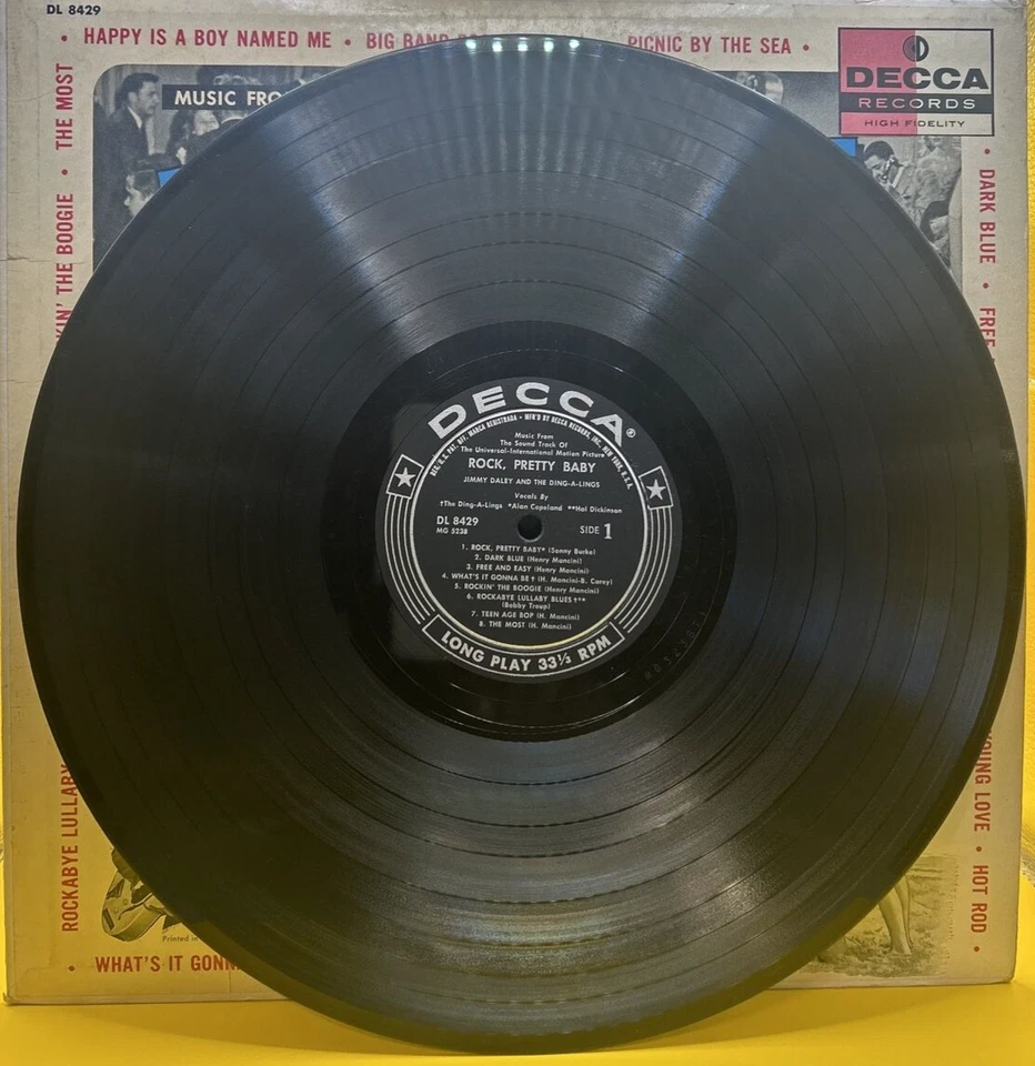 Jimmy Daley And The Ding-A-Lings "Rock, Pretty Baby" LP 1957 Decca – DL 8429 Foto 3 de 4