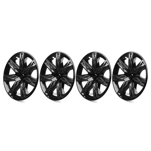Gloss Black 19" Wheel Cover Hubcaps Rim Cover Kit For Tesla Model Y 20-24 21 22 - Picture 3 of 19