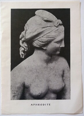 ZYPERN GRIECHENLAND APHRODITE DIE ZYPRIOTISCHE GRIECHISCHE GÖTTIN, 1930er FOTODRUCK.