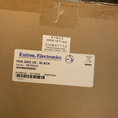Extron Electronics HSA 200S US Black 60-510-01 HSA and CABLE CUBBY NEW Sealed!!