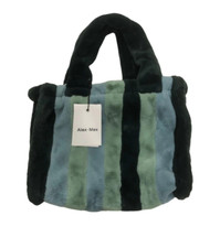 ALEX MAX Borsa peluche verde morbidissima - NUOVO