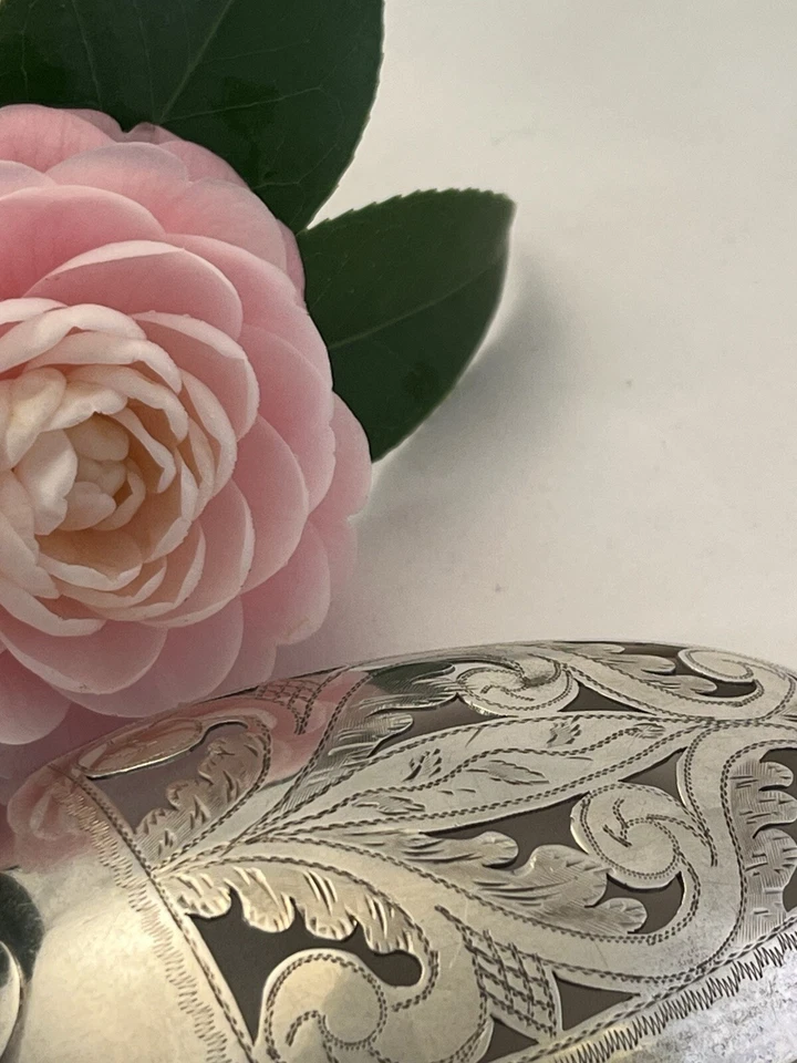 Антикварная датская серебряная христианская сервировочная ложка 830 Jens Thorning с пирсингом и чеканкой - Изображение 3 из 4