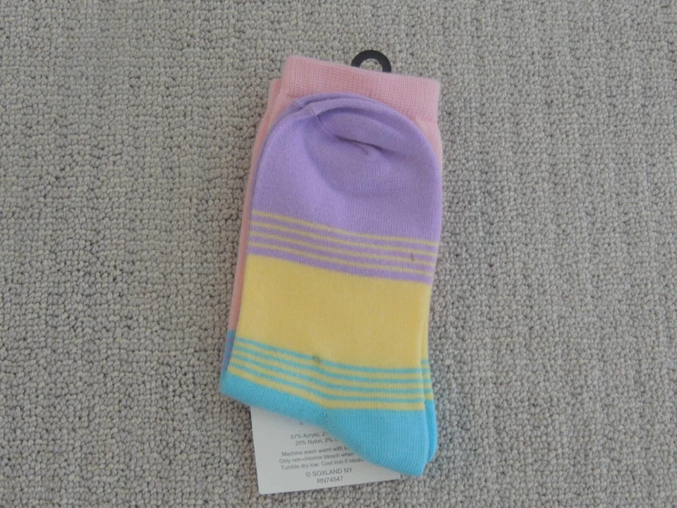 Davco Mujer Moda Novedad Calcetines Rosa Azul Conejito de Pascua Par Foto 2 de 2