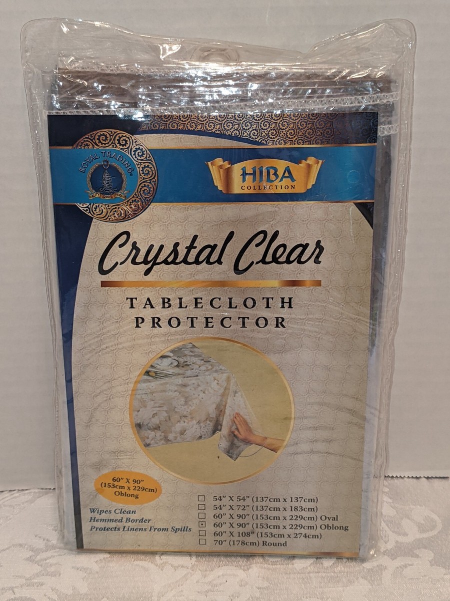 Crystal Clear Vinyl Tablecloth Protector, 60x90 Inch Oval – Waterproof, Spill-Proof, Saves Your Linens