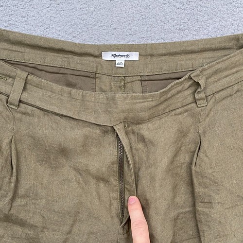 Madewell Linen Pants Womens 16 Petite Harlow Earthy Lagenlook Wide Leg High Rise - Picture 7 of 14