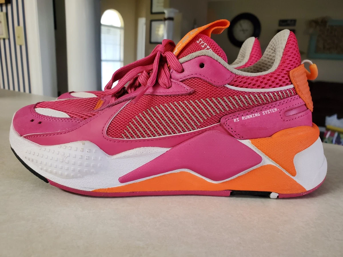 PUMA RS-X Running System Pink Orange Women’s Sneaker Shoes Size 7