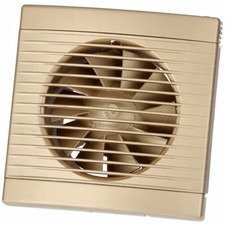 PLAY SATIN GOLD Stylish Bathroom Extractor Fan 4" With Timer and Humidity
