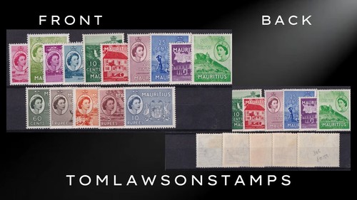 Mauritius Sg293-306 1953 QE2 Satz meist MM / Kat 70€ (01)