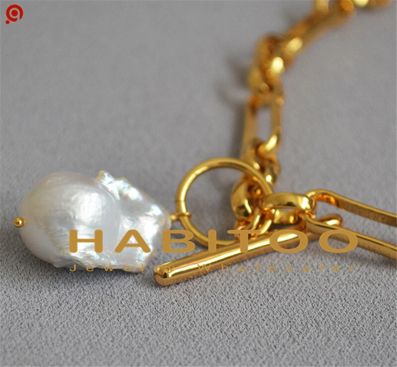 Collar Perla Blanca Cultivada Oro 14K Relleno 18" Foto 4 de 4