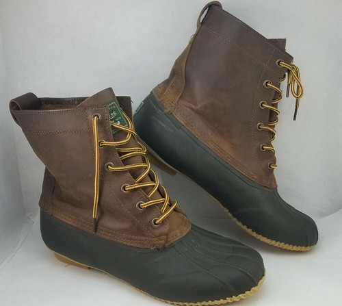 leather and rubber duck boots