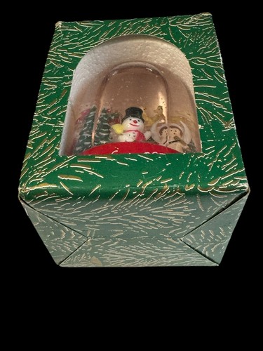 Rare Vintage 1980s B&Q Boxed Christmas Plastic Water Snow Globe Waterball - Picture 6 of 10