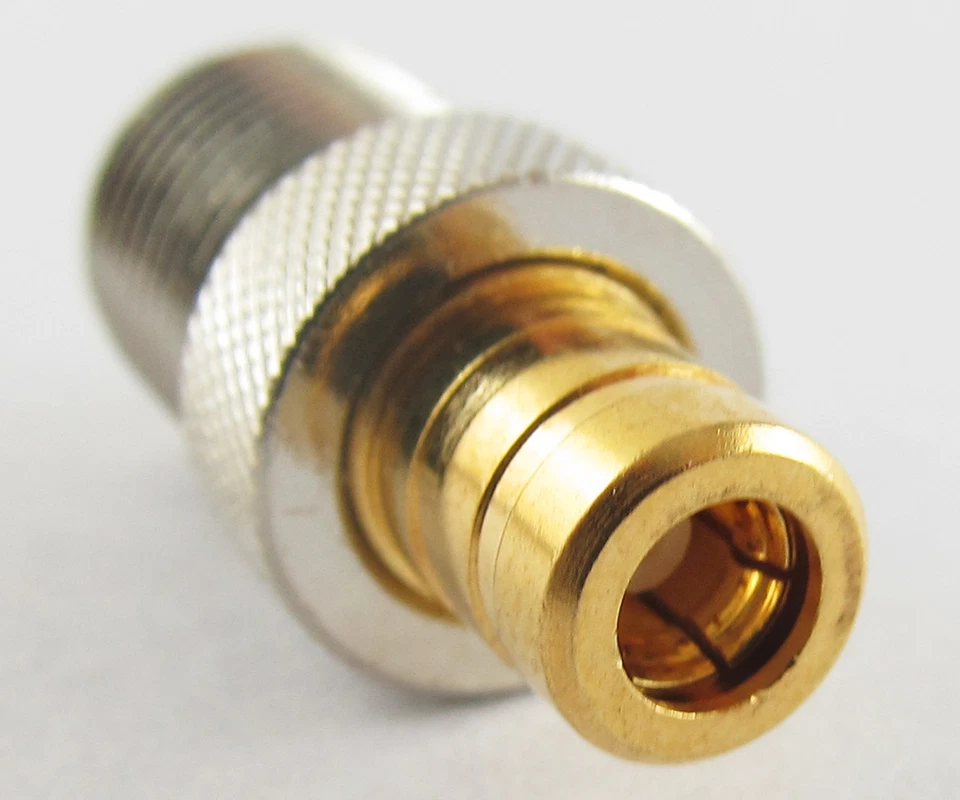 4pcs Brass SMB Female Jack to F-Type F Female Jack Straight RF Adapter Connector - Image 2 of 4