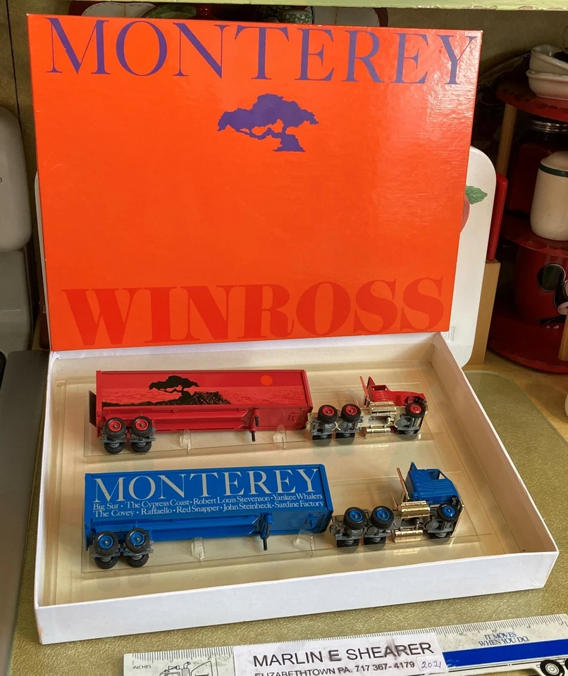 JUEGO DE 2 CAMIONES MONTEREY TRACTOR REMOLQUES CAMIÓN WINROSS Foto 2 de 3