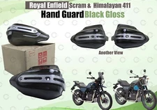 Fit For Royal Enfield "Himalayan & Scram 411 Black Hand Guard Transparent"
