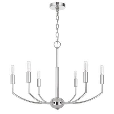 Cal Lighting Maxton 6 Light 19'' Chandelier, Chrome - FX-3807-6