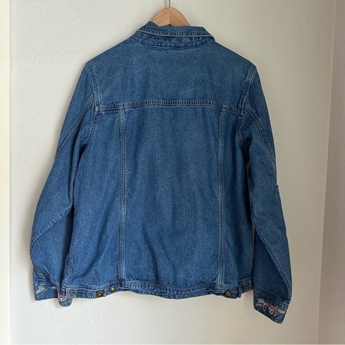 Giacca di jeans denim & co western ricamata floreale taglia:XL - Foto 11 di 12