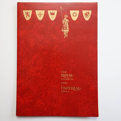 VTG Imperial Inn Downtown Chicago Hotel Royal Hearth Imperial Grill Menu 1960's.
