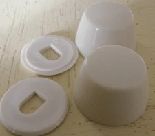 Flat Top Dome Caps for Toilet Floor Bolts by Nuflush