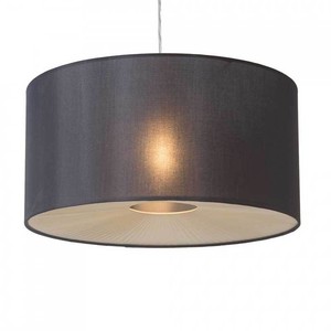 Jet Black Large Drum Shade Removable Diffuser Ribbon Easy Fit