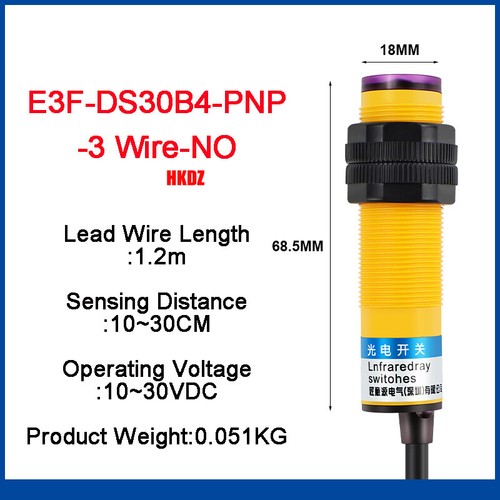 E3F-DS30 Inductive Proximity Sensor Switch PNP NPN NO 2/3 Wire Infrared Diffuse - Picture 17 of 27