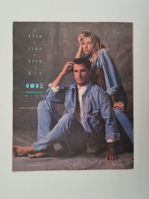 CODE BLEU Advertising Vintage Magazin Anzeige Original 80s