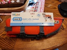 Outward Hound Granby Splash Dog Life Jacket Orange & Grey, Medium