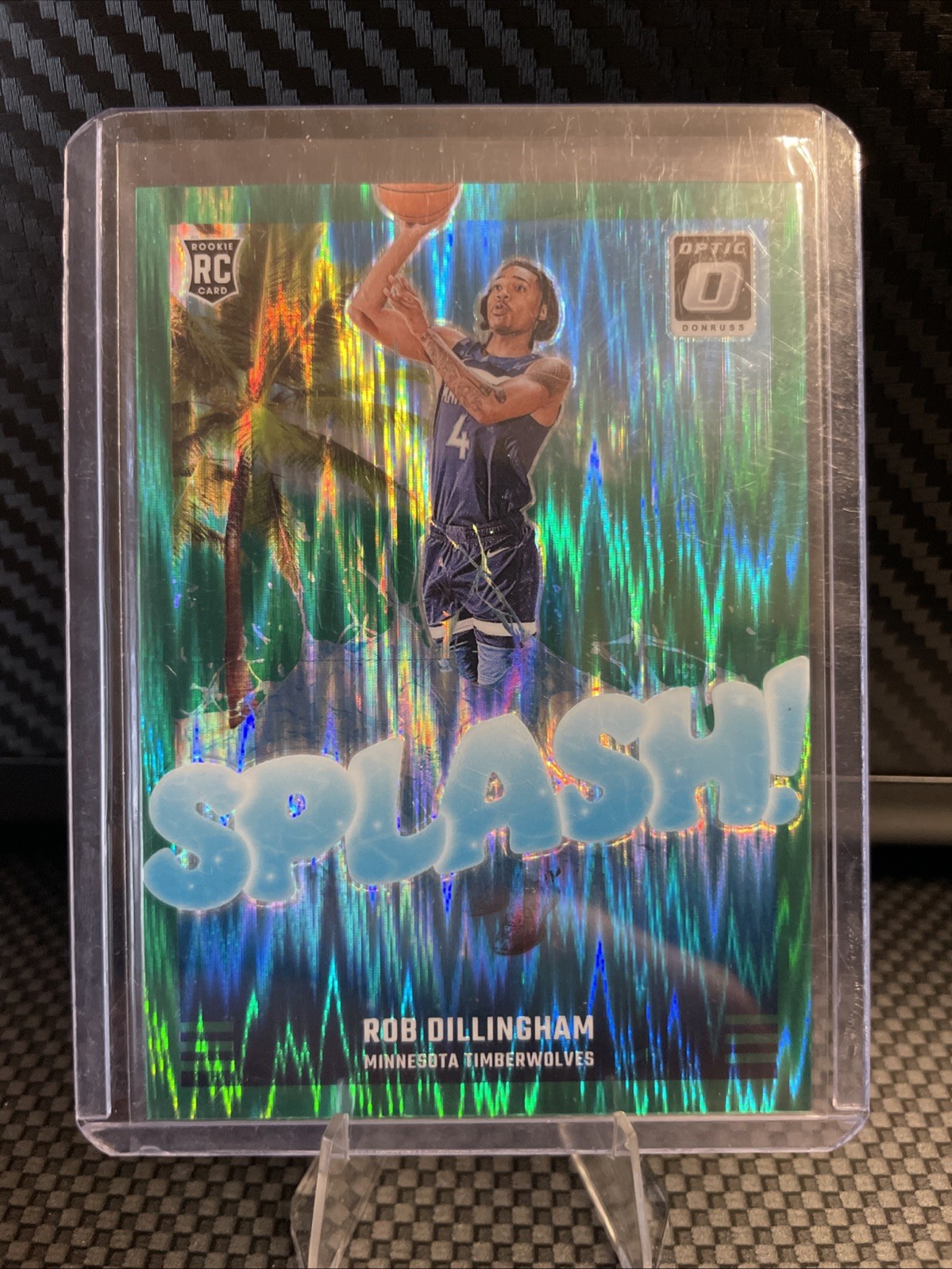 2024-25 Panini Donruss Optic - Splash! Rob Dillingham #8 Green Shock Prizm /149