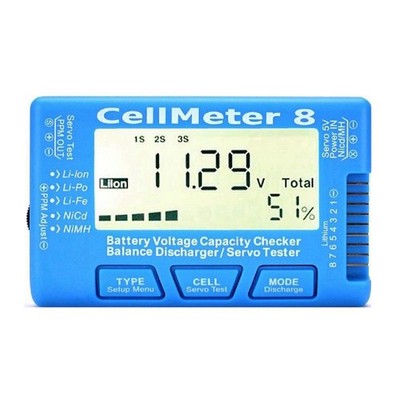 1X(RC CellMeter-8 1-8S Akkukapazität Spannungsprüfer Messgerät für LiPo Li-Ion6027